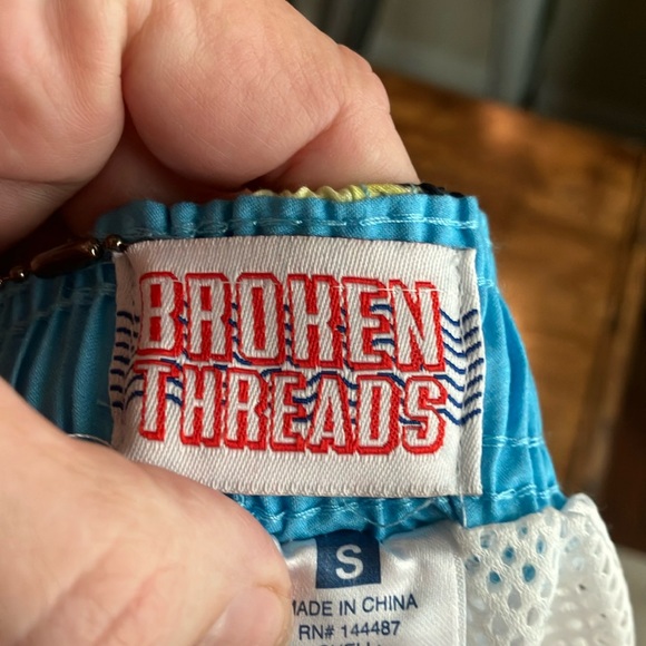 Tie-Dye Swim Trunks with side pockets. - Picture 3 of 8